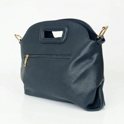 Bolso de hombro con ojales dorados