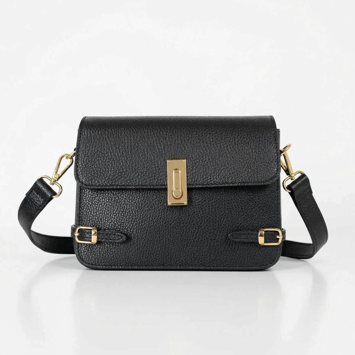 Sac à bandoulière Buckle Up en cuir véritable