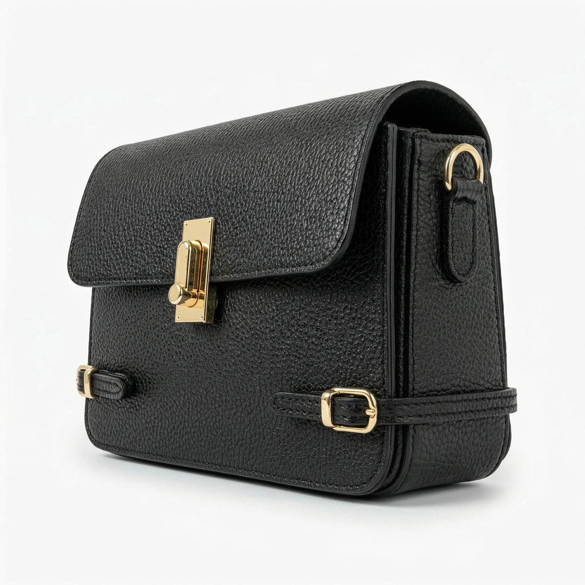 Sac à bandoulière Buckle Up en cuir véritable