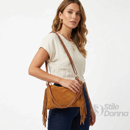 Camilla Boho Suede Bag with Fringes