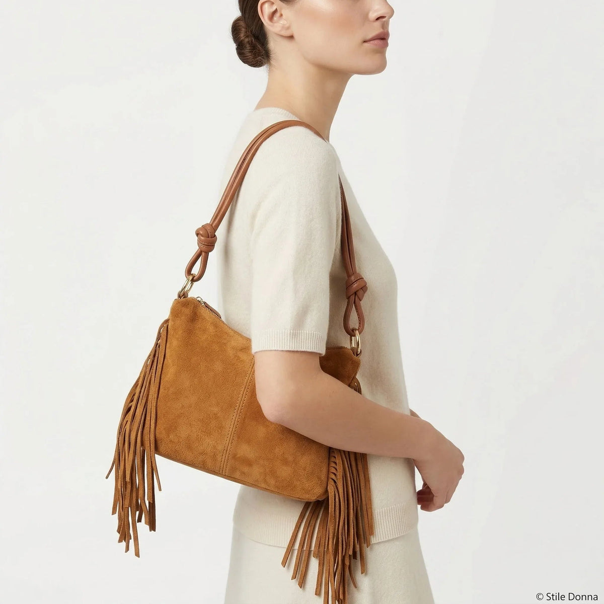 Camilla Boho Suede Bag with Fringes