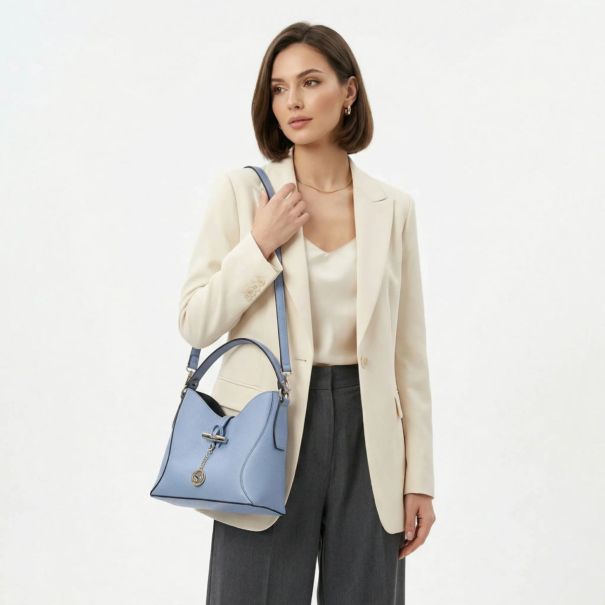 Sac à bandoulière Lorenza en cuir véritable