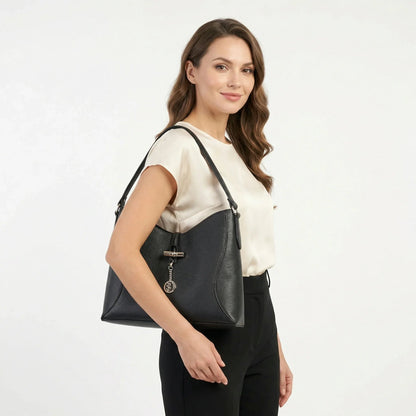 Bolso bandolera grande Lorenza de piel auténtica