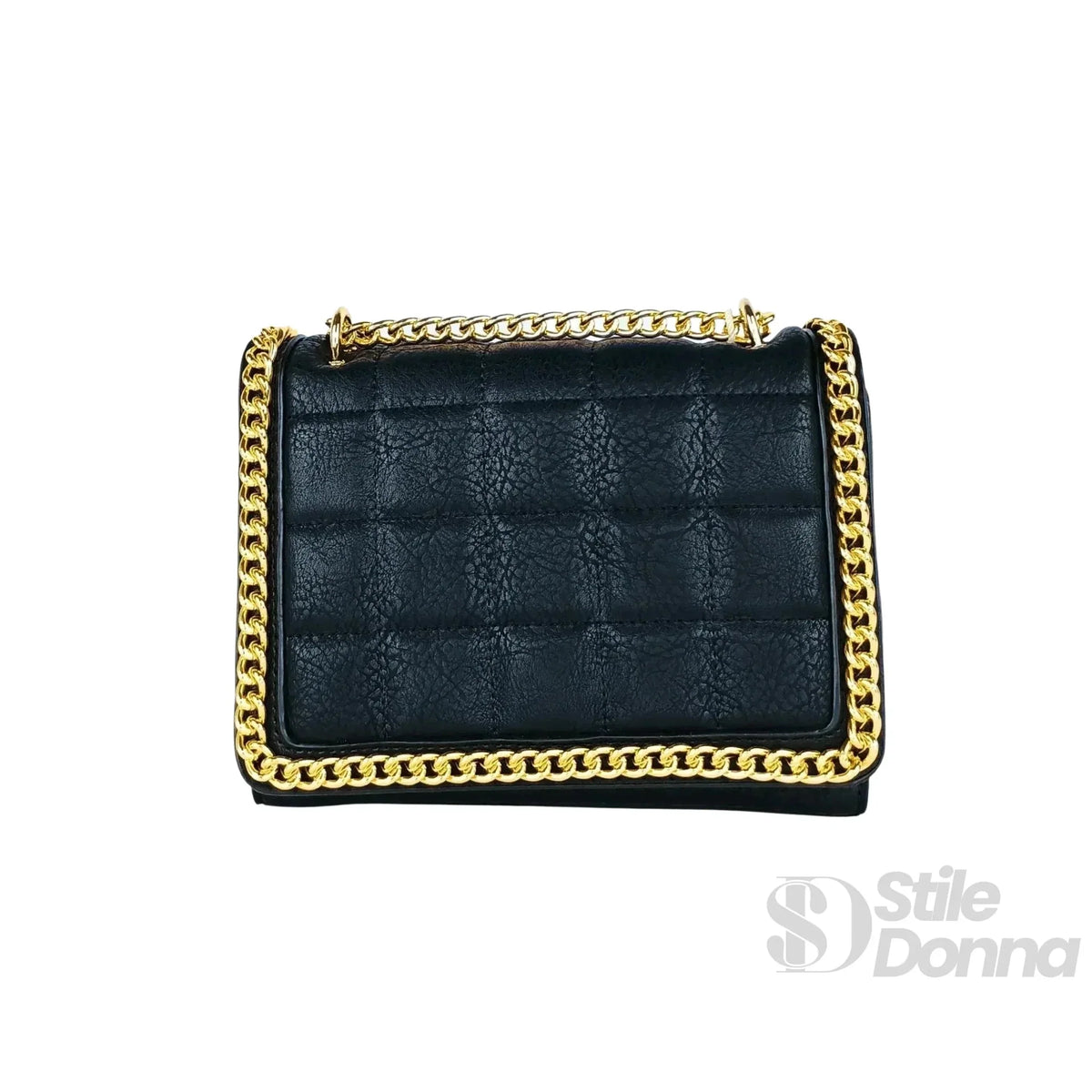 Bolsa Preta Matelassê com Corrente