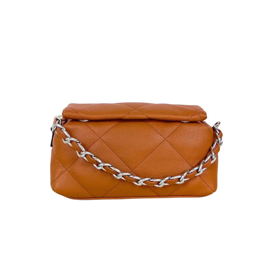 Compact Faux Leather Crossbody Bag