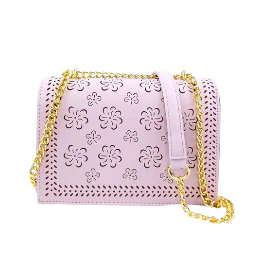 Purple Bag with Gold Chain