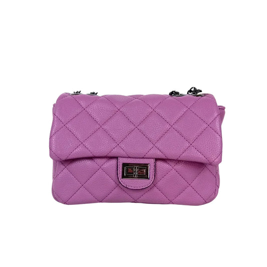Shoulder Bag with Silver-Finish Details
