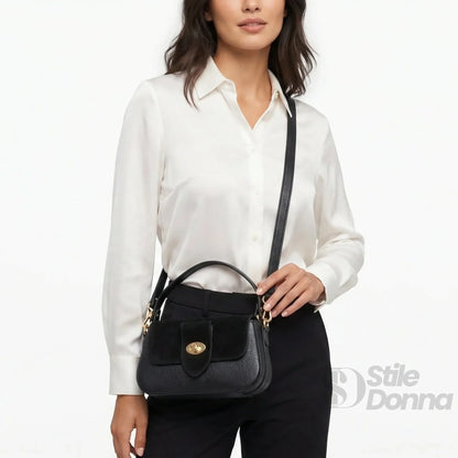 Bella Nova Borsa in Pelle e Camoscio