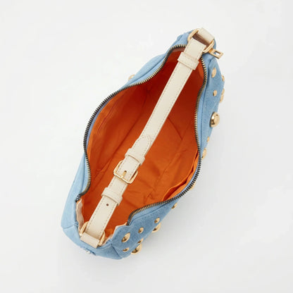 Bolso de denim con correa extraíble