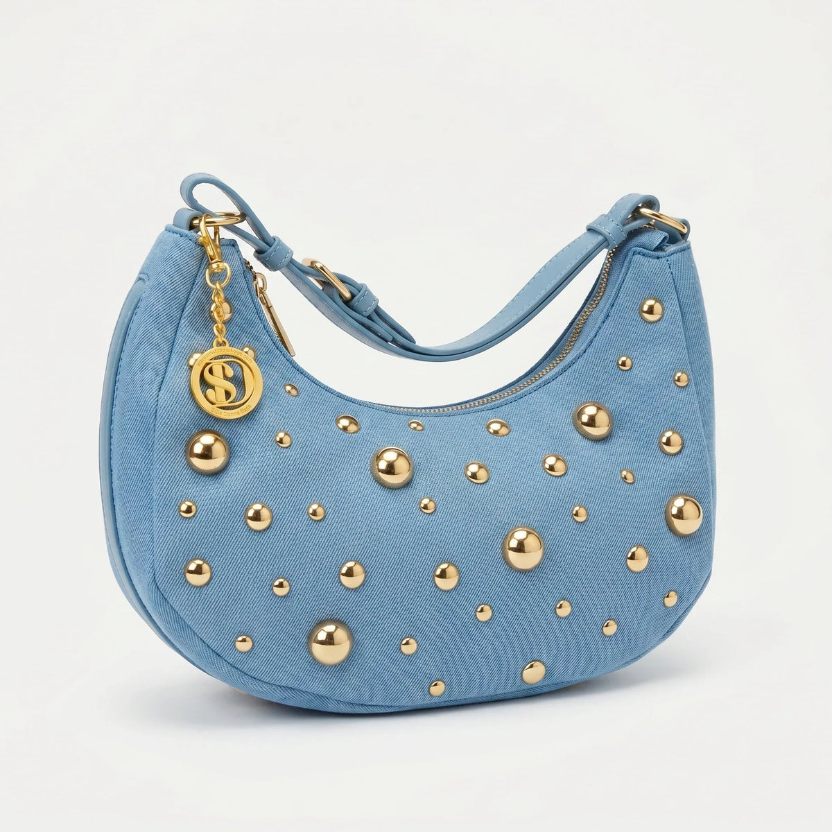 Bolso de denim con correa extraíble