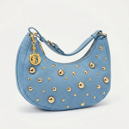 Bolso de denim con correa extraíble