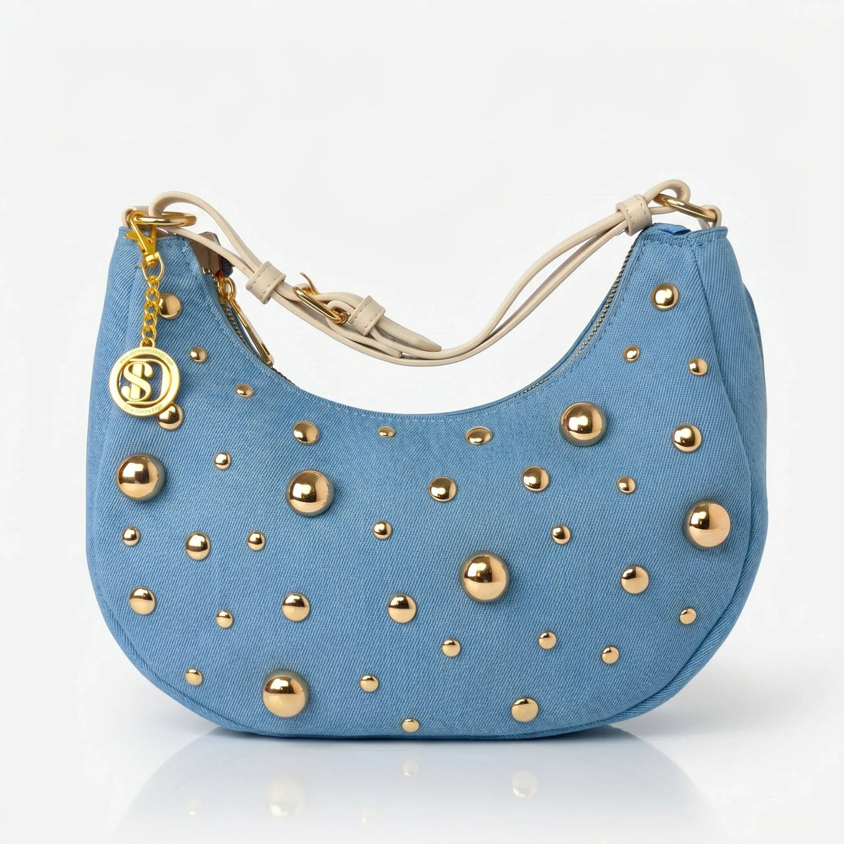 Bolso de denim con correa extraíble
