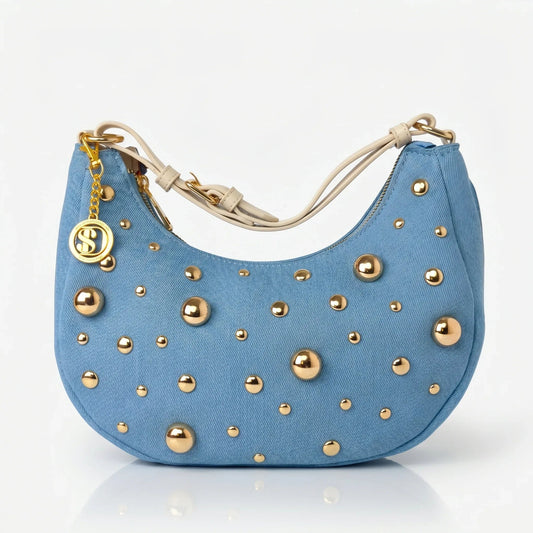 Denim Bag with Removable Shoulder Strap