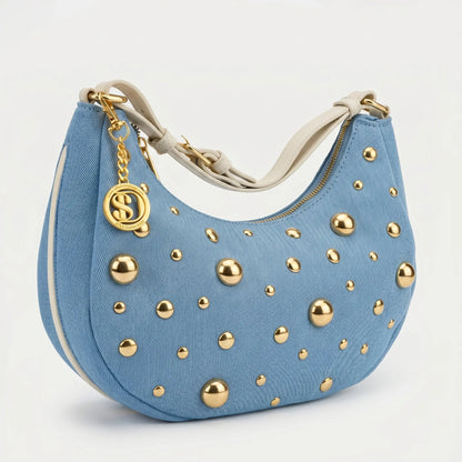 Bolso de denim con correa extraíble