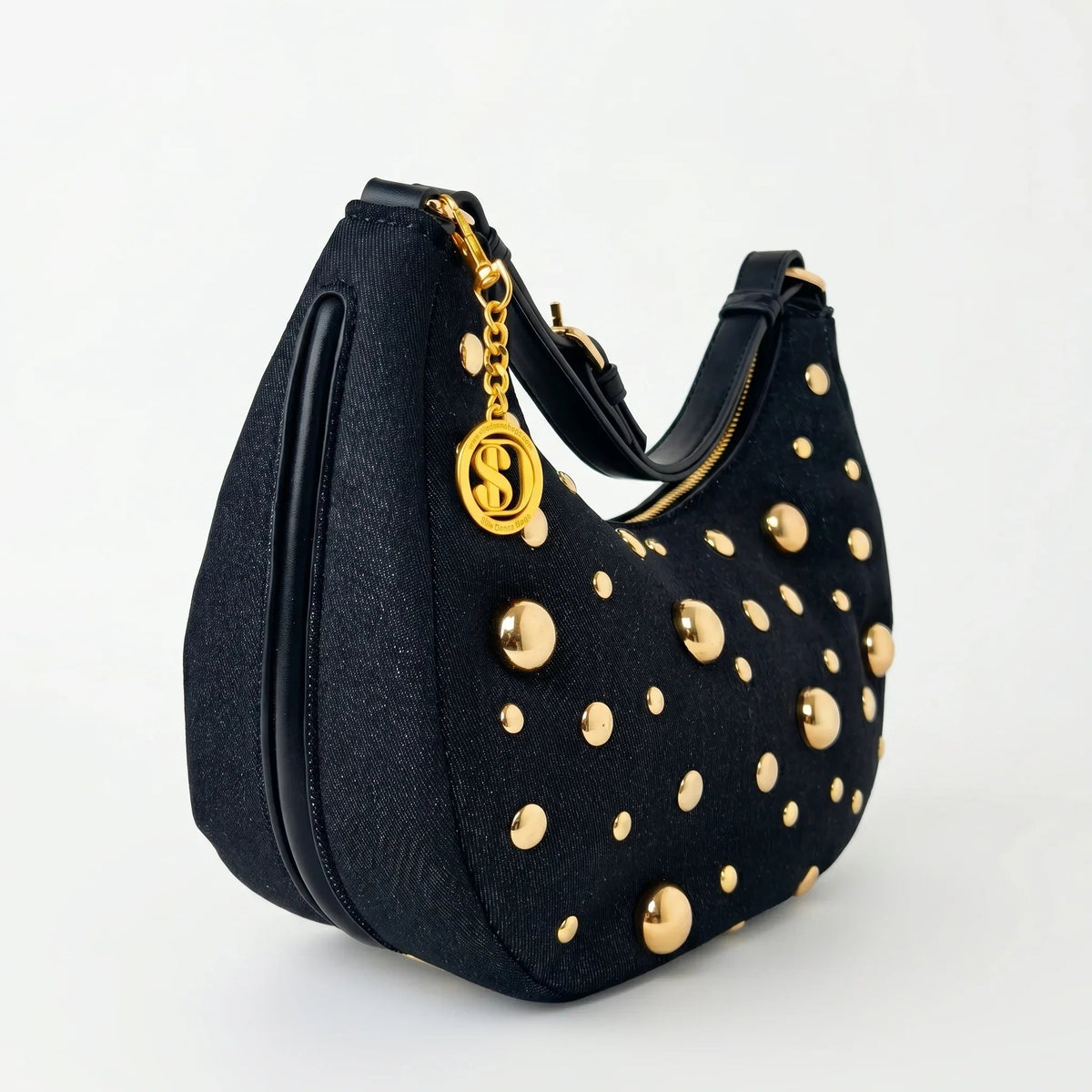 Bolso de denim con correa extraíble