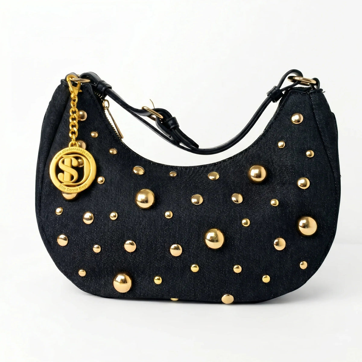 Bolso de denim con correa extraíble