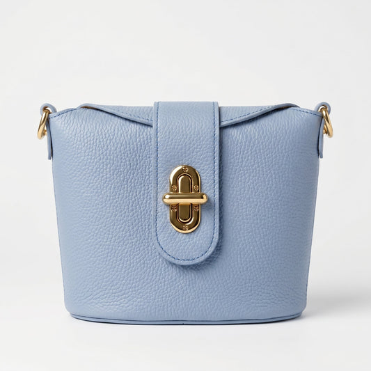Emma Genuine Leather Bag with Twist Closure