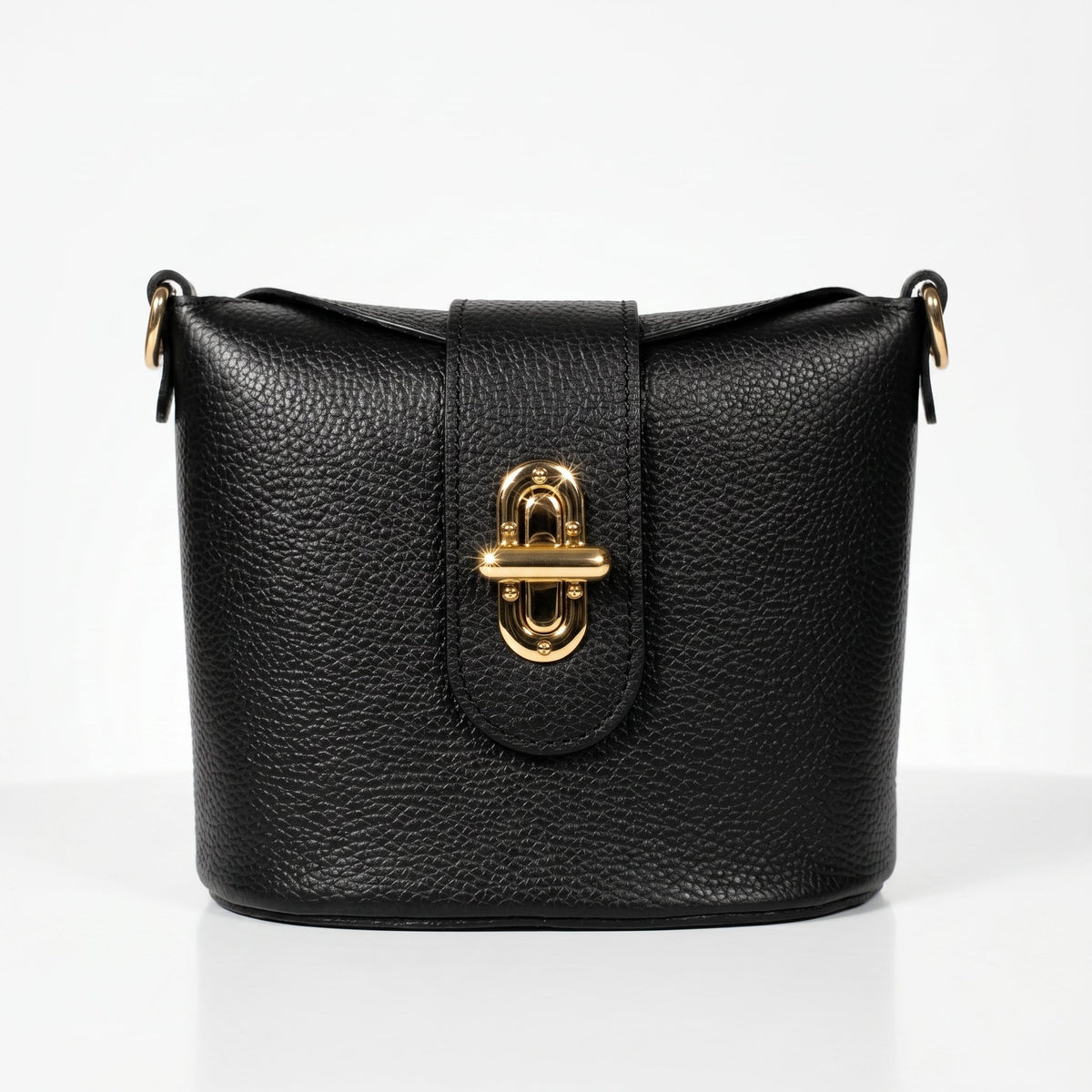 Emma Sac en cuir véritable avec fermeture à torsion