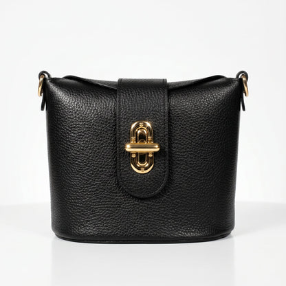 Emma Sac en cuir véritable avec fermeture à torsion