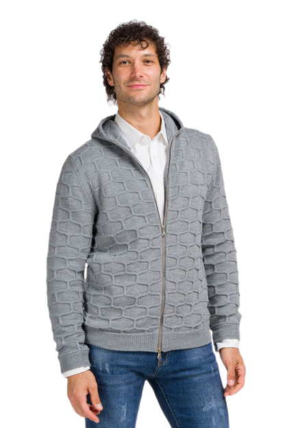 Hood Murales: cárdigan hombre con capucha