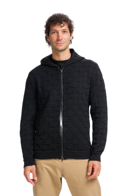 Hood Murales: cárdigan hombre con capucha