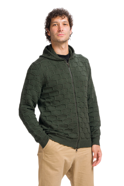 Hood Murales: cárdigan hombre con capucha