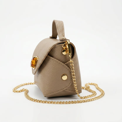 Mini Bolsa Amina de Couro Legítimo