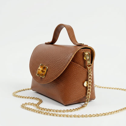 Mini Bolsa Amina de Couro Legítimo