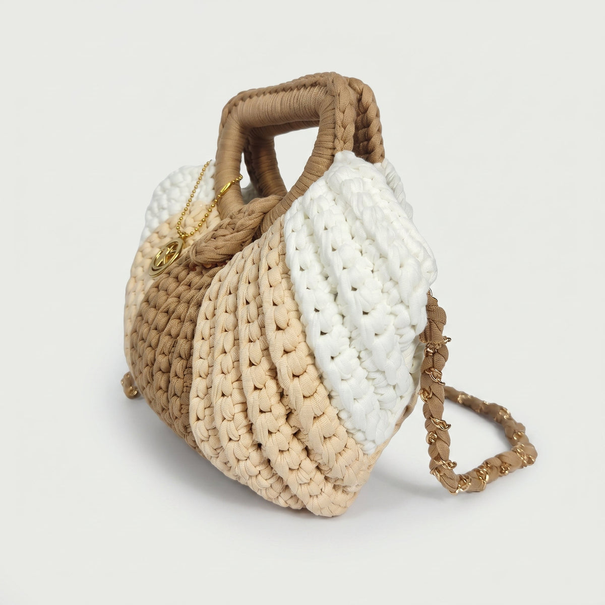 Oliva Borsa a Mano in Corda di Cotone