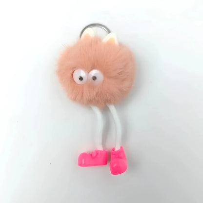 Ciondolo per borsa con pon pon