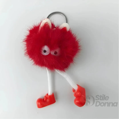 Ciondolo per borsa con pon pon