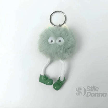 Ciondolo per borsa con pon pon
