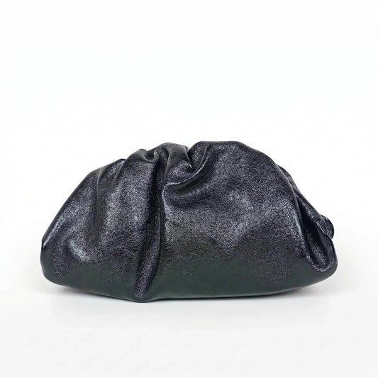 Romola Metallic Genuine Leather Clutch