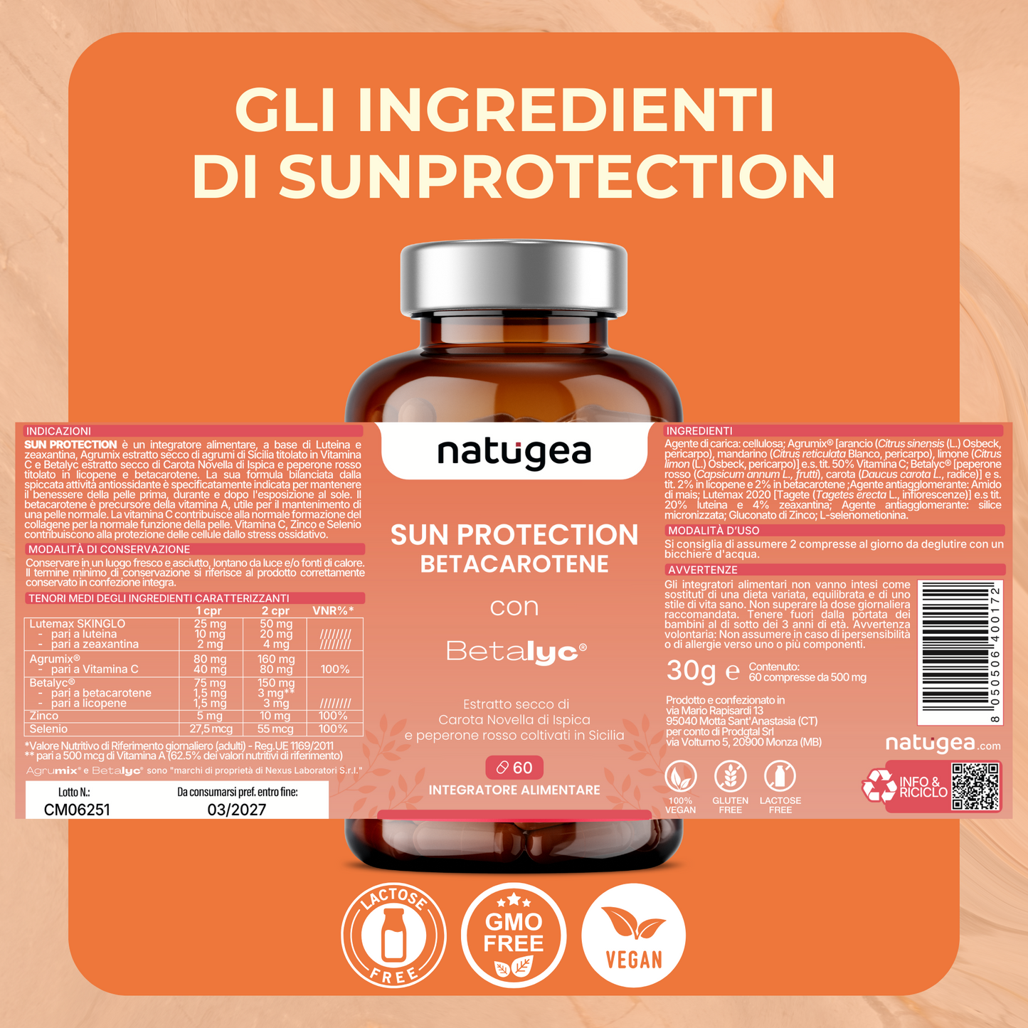 Bêtacarotène - Accélérateur de bronzage