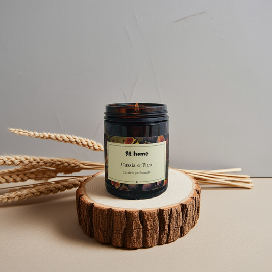 Bougie Artisanale en Cire Naturelle – Cassia et Figuier