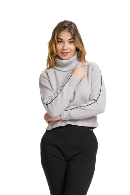 Tessa: women's turtleneck sweater in pure wool