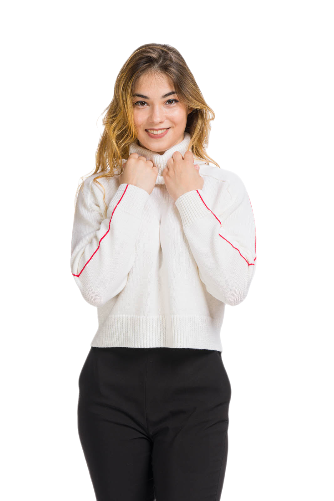 Tessa: women's turtleneck sweater in pure wool