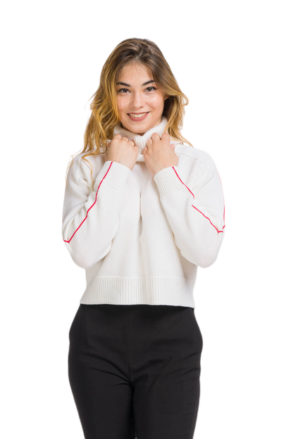 Tessa: women's turtleneck sweater in pure wool
