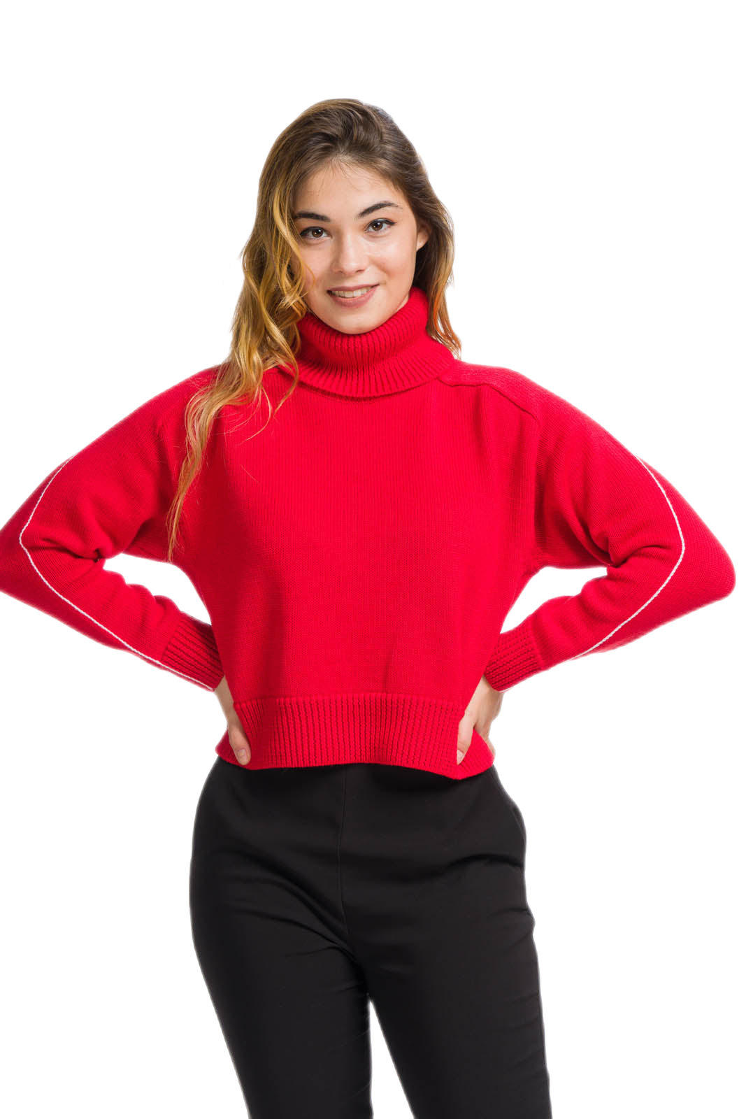 Tessa: women's turtleneck sweater in pure wool