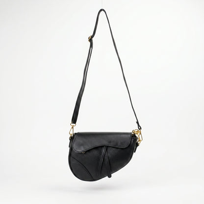 Bolsa transversal Eliza de couro legítimo