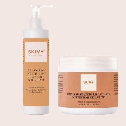 Cellulite-Körperset – Entwässerungsspray + Erwärmende Creme