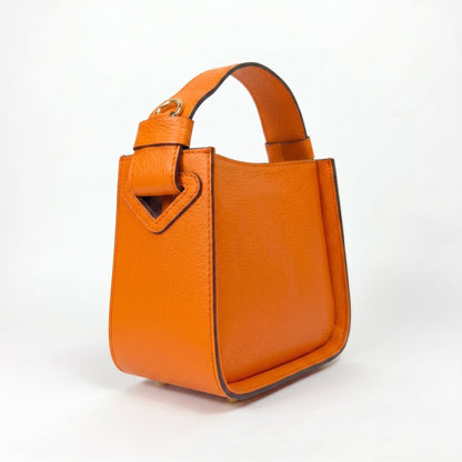 Holo Handtasche aus echtem Leder