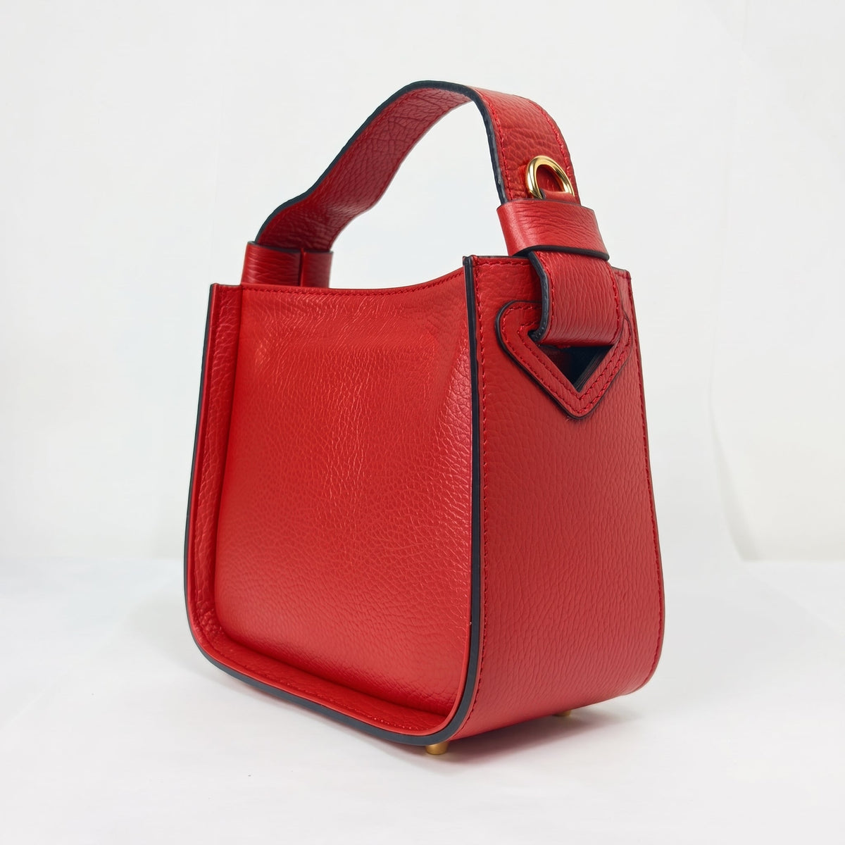 Holo Handtasche aus echtem Leder