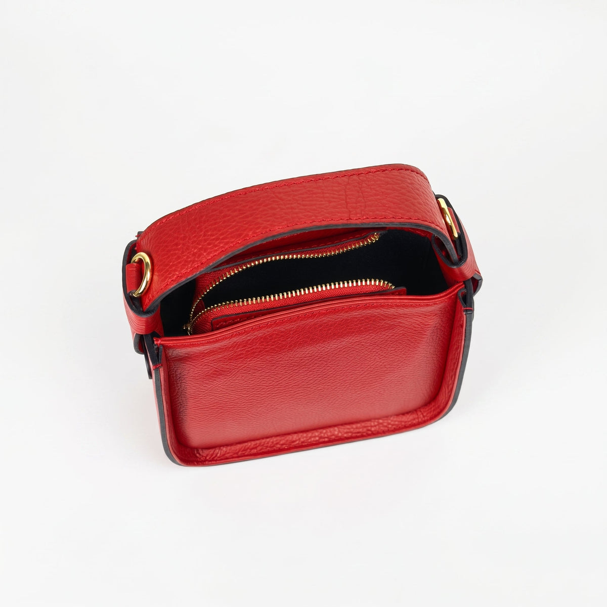 Holo Handtasche aus echtem Leder