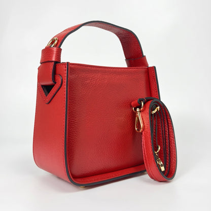 Holo Handtasche aus echtem Leder