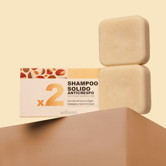 Shampoo Solido Anticrespo per Capelli Secchi o Ricci x2