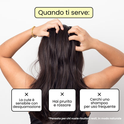 Beruhigendes festes Shampoo für empfindliche Kopfhaut