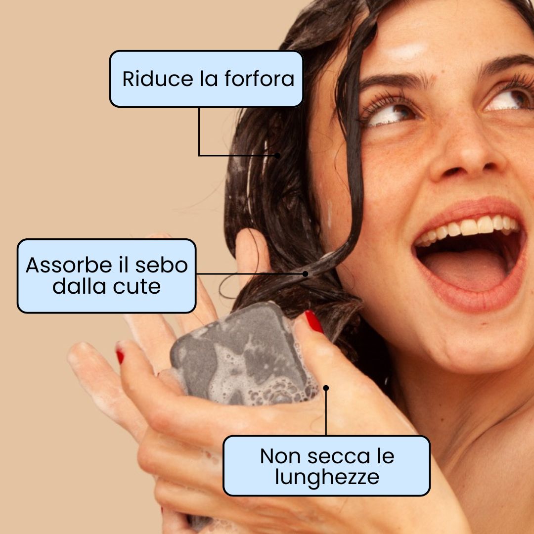 Reinigendes festes Shampoo für fettiges Haar x2