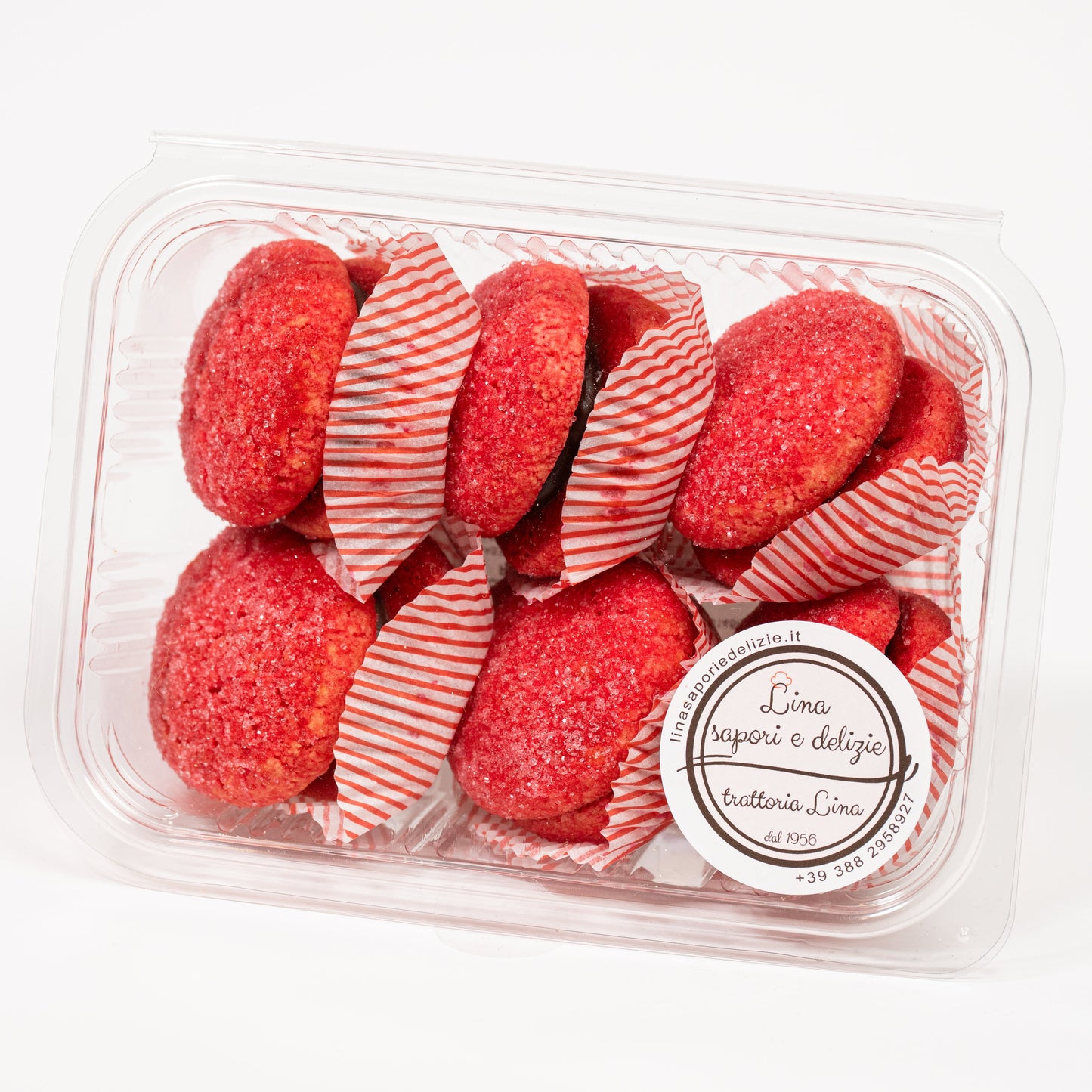 Pêssegos ao alchermes com chocolate
