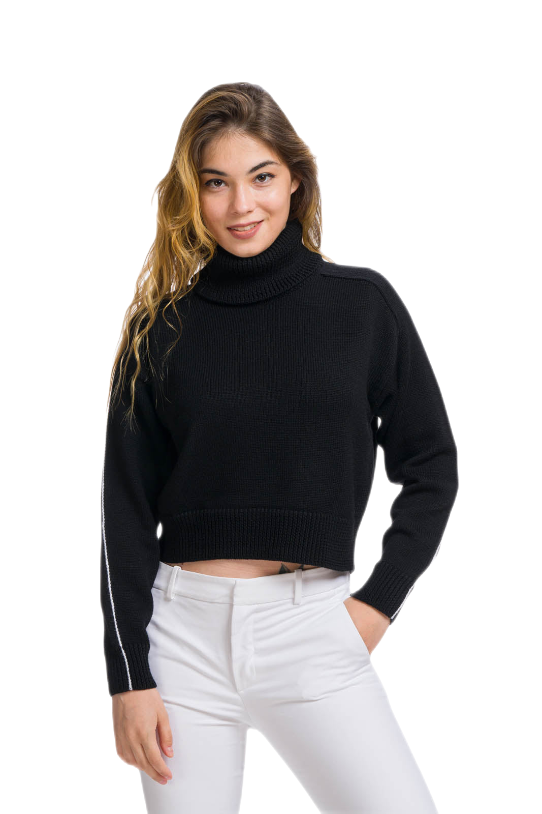 Tessa: women's turtleneck sweater in pure wool